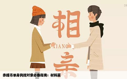 赤峰市单身狗找对象必备指南：材料篇