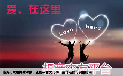 临沂市未婚男找对象，正规平台大比拼：靠谱选择与实用指南